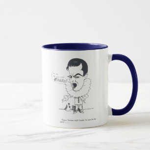 Ramon Novarro 1928 tasses vintages de caricature
