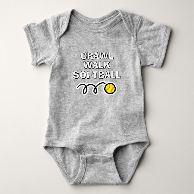 Ramper Marcher Softball body bébé mignon sportif (Devant)