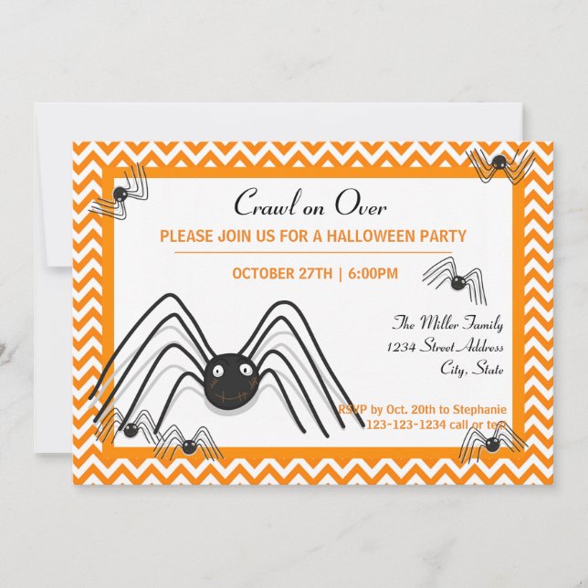 Rampez jusqu'ici - Invitation à une fête d'Hallowe (Devant)