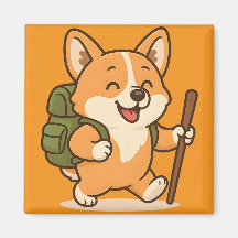 Randonnée Corgi Magnets | Cuisine Déco Cute Aventu