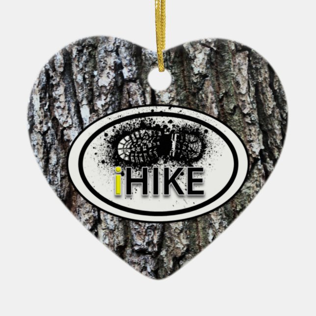 Randonnée personnalisée "iHIKE" Ornement cardiaque (Devant)