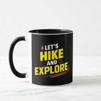 Randonnons et explorons, mug noir