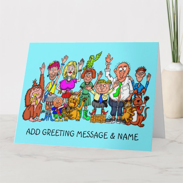 Rangée De Caricatures Des Gens Voulant Une Carte D (Devant)
