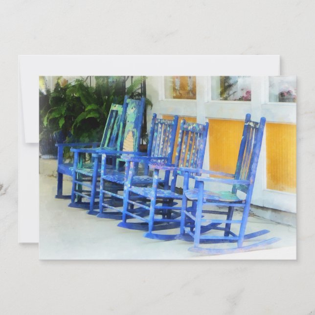 Rangée de chaises à rochers bleues (Devant)