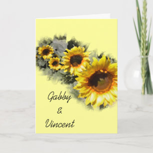 Rangée de tournesols Garden Wedding Invitation