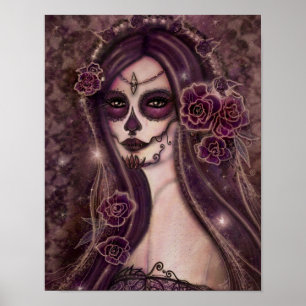 Ranita Day of the dead poster print par Renee