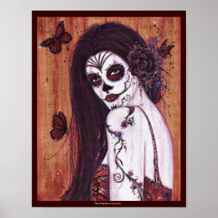 Ranita Day of the dead poster print par Renee