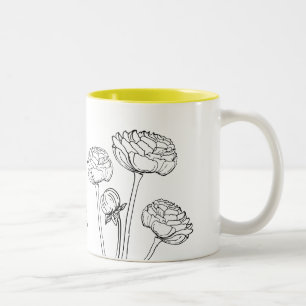Ranunculus Fleur Dessin Gardener Mug