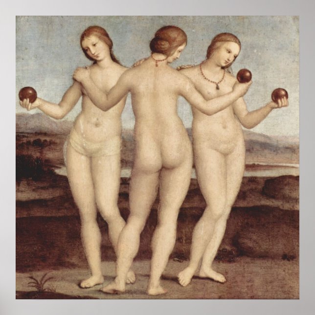 Raphael's Three Graces Poster Print (Devant)