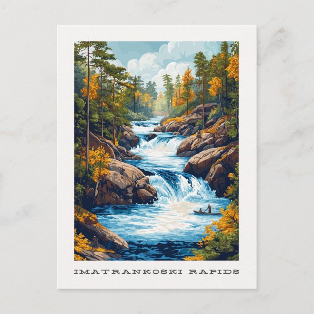 Rapides d'Imatrankoski Carte postale de voyage en  (Devant)