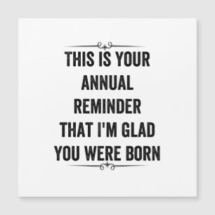 Rappel annuel Snarky Carte de remerciements d'anni