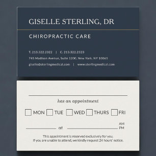 Rappel de rendez-vous au cabinet du docteur chirop