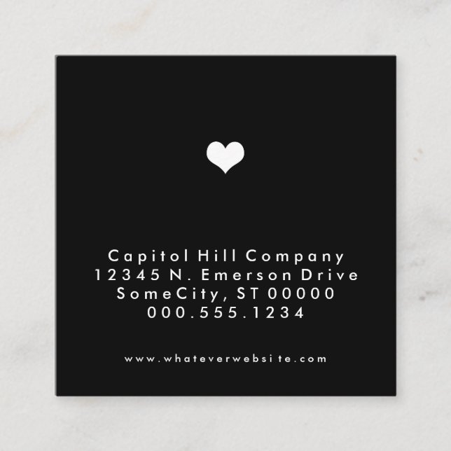 rappel de rendez-vous cardiaque carré (Devant)