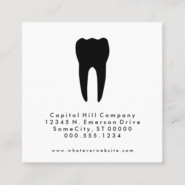 rappel de rendez-vous chez le dentiste carré (Devant)