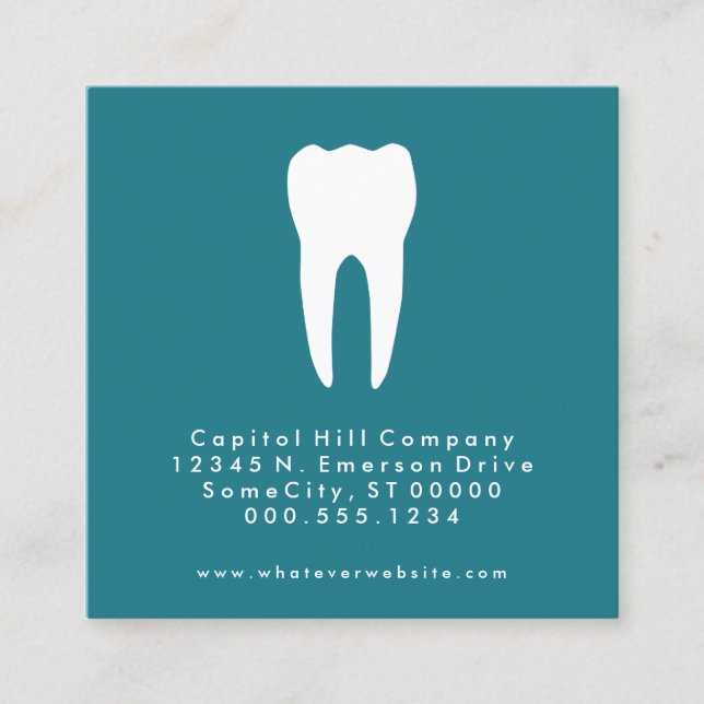 rappel de rendez-vous chez le dentiste carré (Devant)