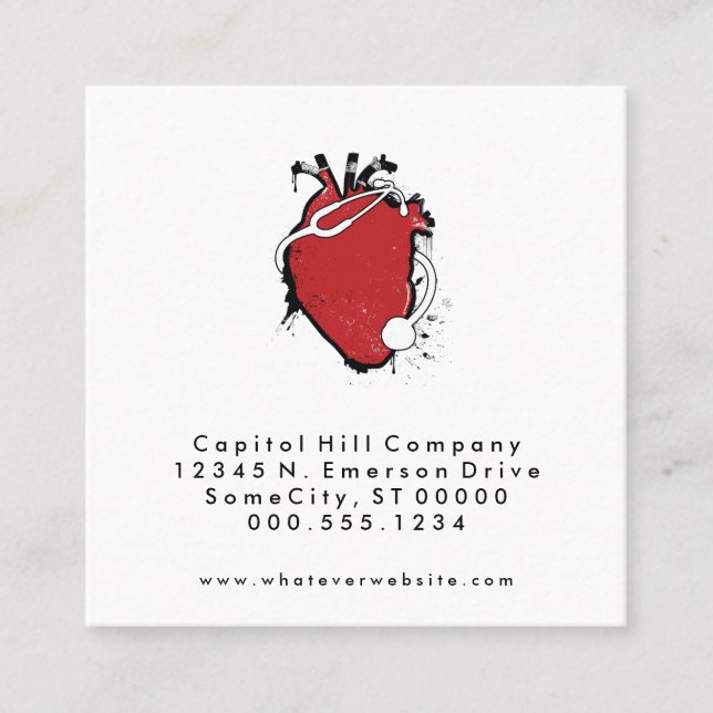 rappel de rendez-vous chez un médecin carré (Devant)