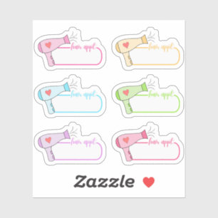 Rappel de rendez-vous coiffure étiquette vierge Bu