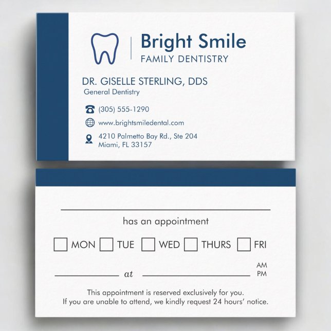 Rappel de rendez-vous de dentisterie dentaire   (Créateur téléchargé)