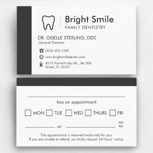 Rappel de rendez-vous de dentisterie dentaire mode