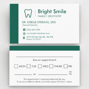 Rappel de rendez-vous de dentisterie Green Dental