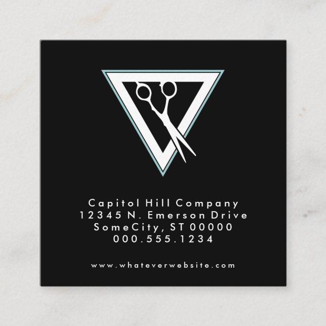 Rappel de rendez-vous des ciseaux carrés (Devant)