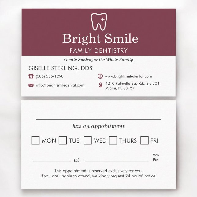 Rappel de rendez-vous du cabinet de dentisterie de (Créateur téléchargé)