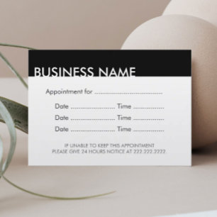 Rappel de rendez-vous noir et blanc
