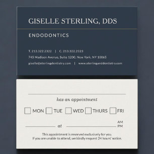 Rappel de rendez-vous pour le cabinet d'endodontie