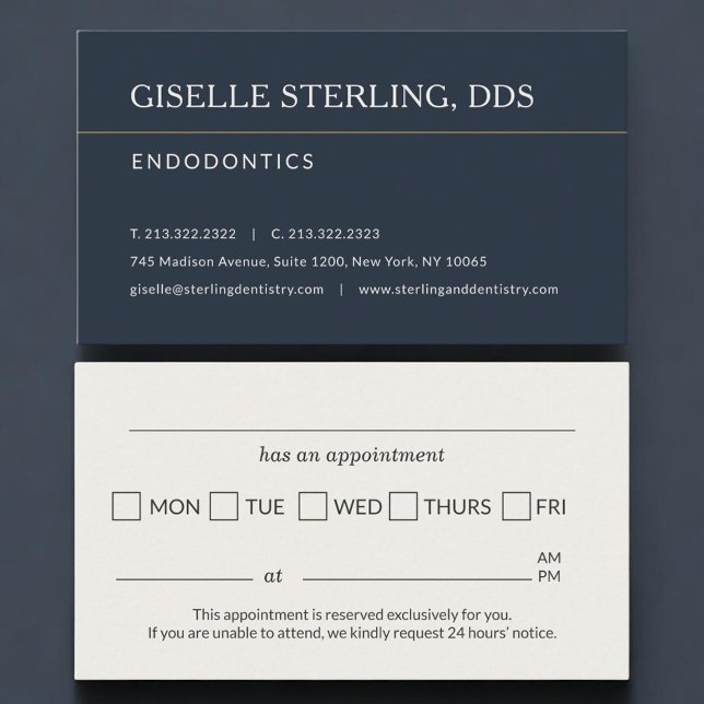 Rappel de rendez-vous pour le cabinet d'endodontie (Créateur téléchargé)