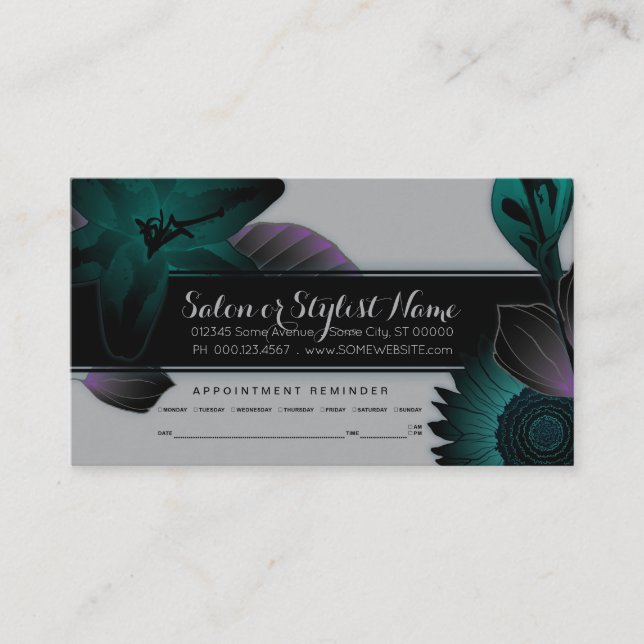 Rappel de rendez-vous pour les fleurs vintages (Devant)