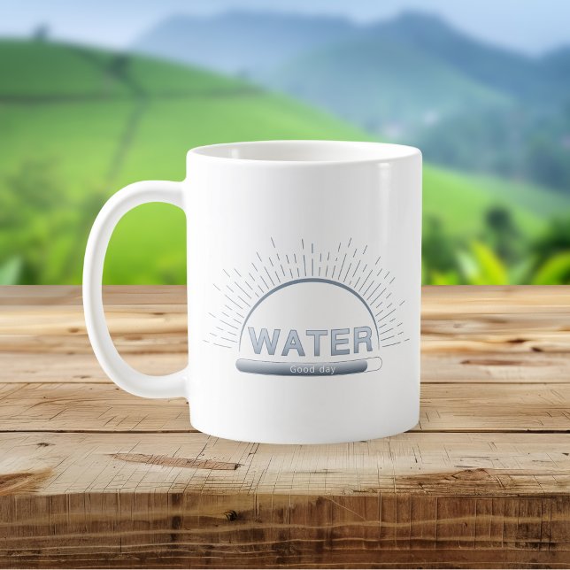 Rappel d'eau Bonne Journée Tasse Bleue (Créateur téléchargé)