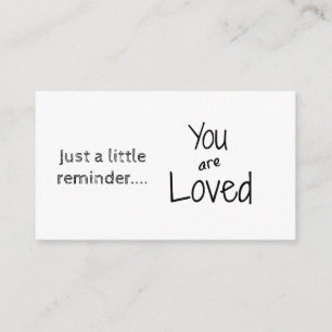 Rappel Encourager les cartes Vous êtes aimés