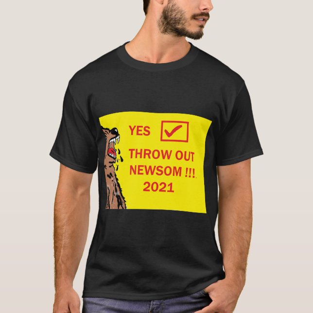 RAPPELEZ LE T-SHIRT HOMME DE GAVIN NEWSOM 2021 (Devant)