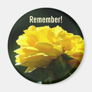 Rappelez-vous ! aimant Rose jaune Fleur Jardin