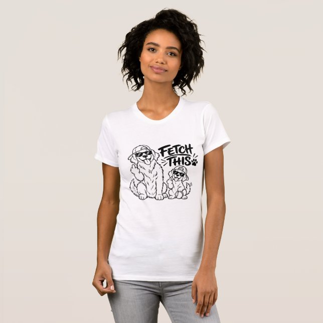 RAPPORTE ÇA T-shirt drôle pour papa de chien (Devant entier)
