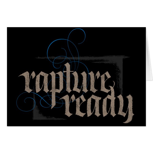 Rapture Ready - Elegant Religious Calligraphy (Devant horizontal)