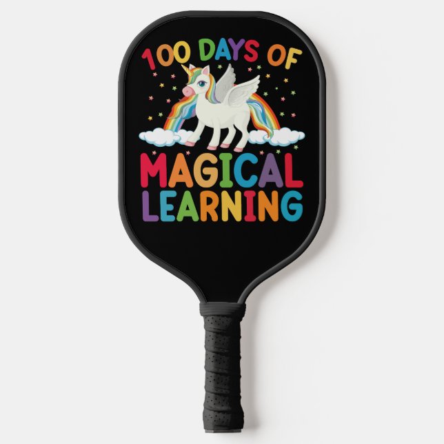 Raquette De Pickleball 100 Jours De Magical Learning School Unicorn Girls (Recto)