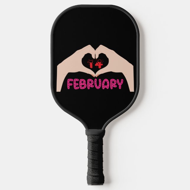 Raquette De Pickleball 14 février Saint-Valentin (Recto)