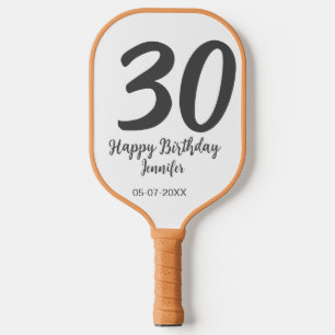 Raquette De Pickleball 30e anniversaire ajouter nom date année noir modèl