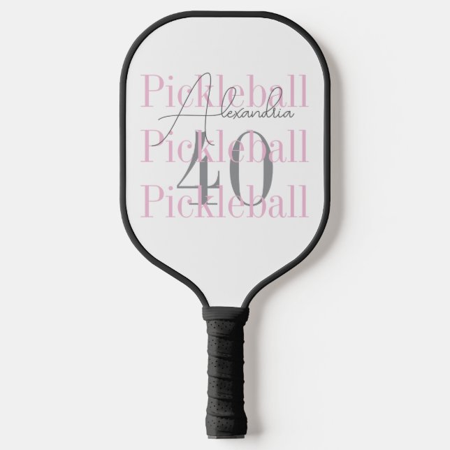 Raquette De Pickleball 40e anniversaire Pickleball Pink Party Favor (Recto)