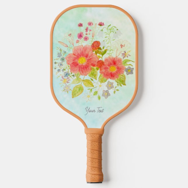 Raquette de pickleball à bouquet floral (Recto)