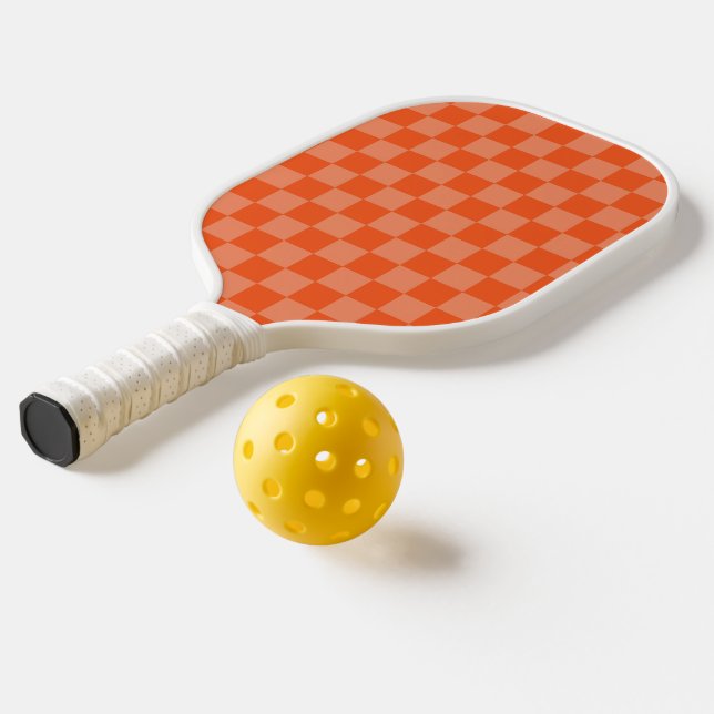 Raquette de pickleball à carreaux orange (Mise en page 2)