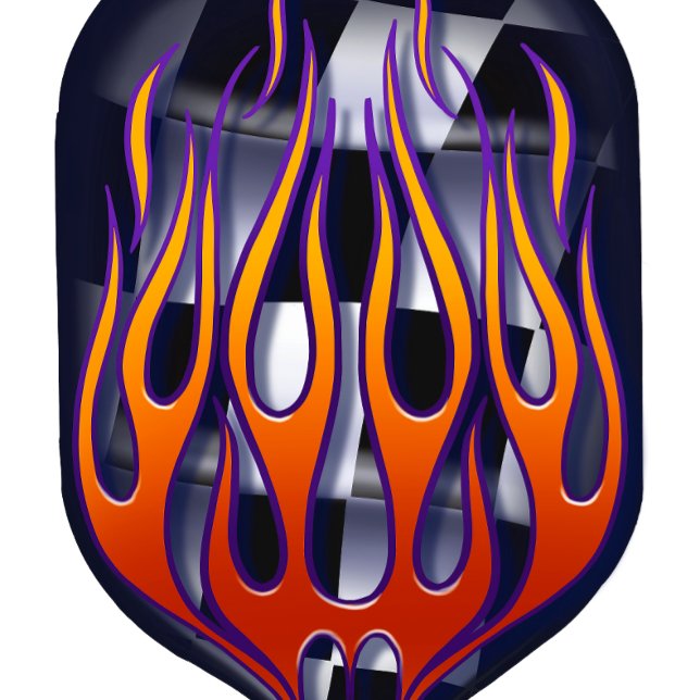 Raquette De Pickleball à damiers drapeau flamme pickleball paddle (Créateur téléchargé)