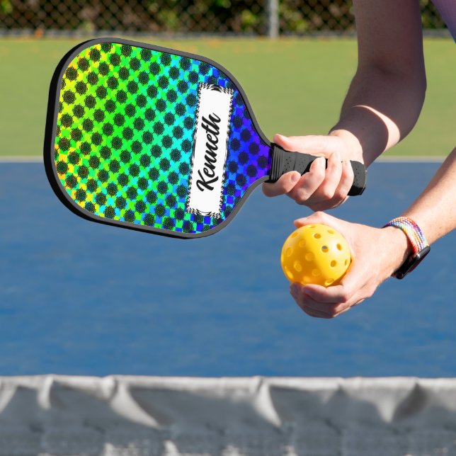 Raquette De Pickleball à damiers Wheels par Kenneth Yoncich (Insitu)