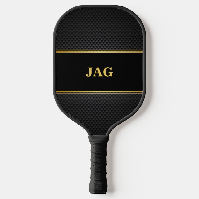 Raquette de Pickleball à Monogramme en Faux Carbon (Verso)