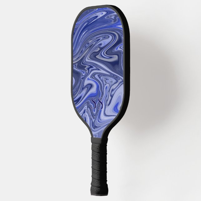 Raquette de Pickleball à Monogramme en Marbre Mode (Gauche)