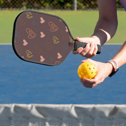 Raquette de Pickleball à motif de cœur sur fond ma