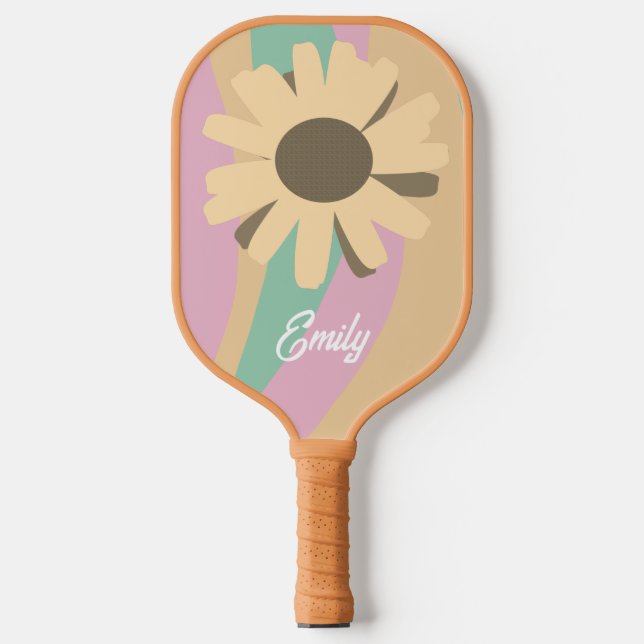 Raquette de Pickleball à motif de tournesol ondulé (Recto)