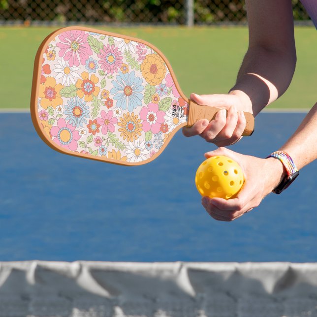 Raquette De Pickleball À motif floral  (Créateur téléchargé)