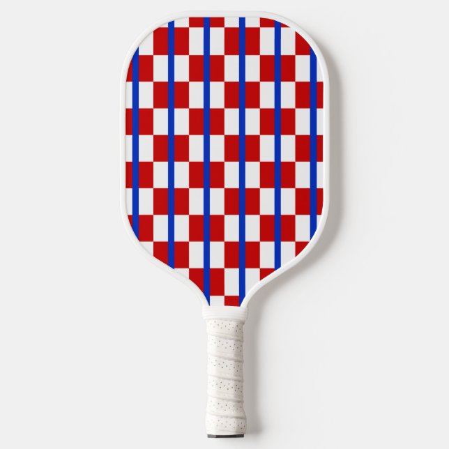 Raquette de Pickleball à Rayures Patriotiques à Da (Recto)